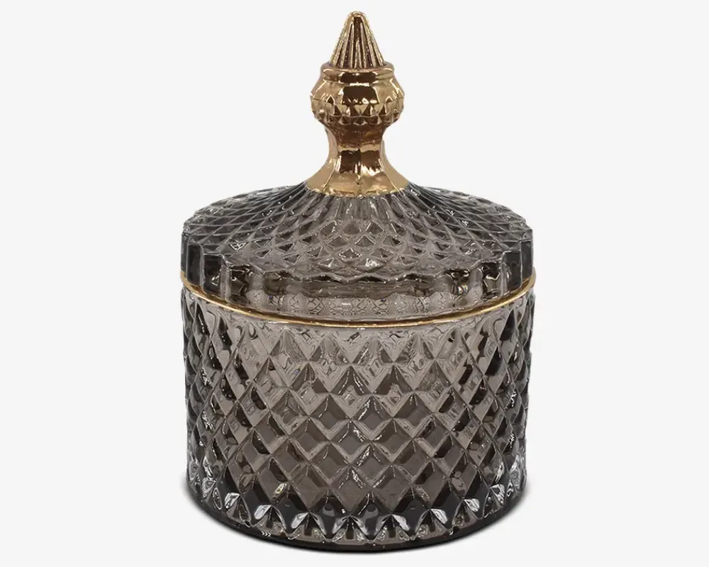 Outlet Daells Bolighus Liva Krukke med låg grå H.15 cm