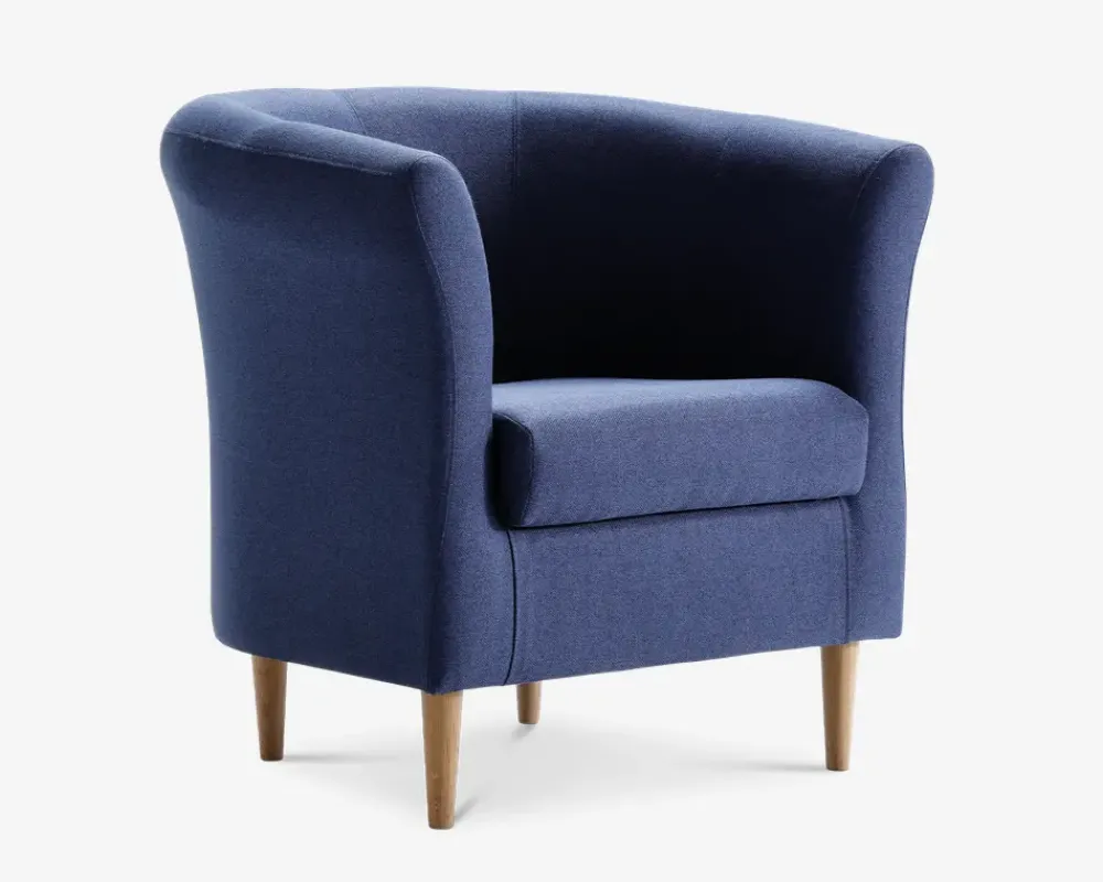 Daells Bolighus Lænestol Flash Med Eg Ben Blå