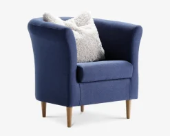 Daells Bolighus Lænestol Flash Med Eg Ben Blå