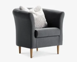 Online Daells Bolighus Lænestol Flash Med Eg Ben Grå