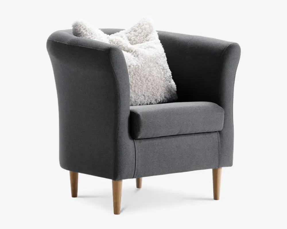 Online Daells Bolighus Lænestol Flash Med Eg Ben Grå