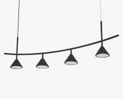 Sale Daells Bolighus Loftlampe Fuji 4xpendel sort L.120,5 cm