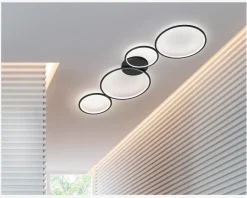 New Daells Bolighus Loftlampe Rondo 4 Sort L.97 cm