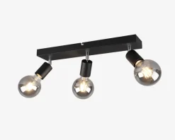 Daells Bolighus Loftlampe Vannes 3 Sort L.44 cm