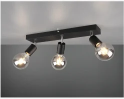 Daells Bolighus Loftlampe Vannes 3 Sort L.44 cm