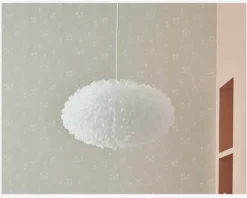 Online Daells Bolighus Loftlampe Villo Hvid Chiffon Ø.30 cm