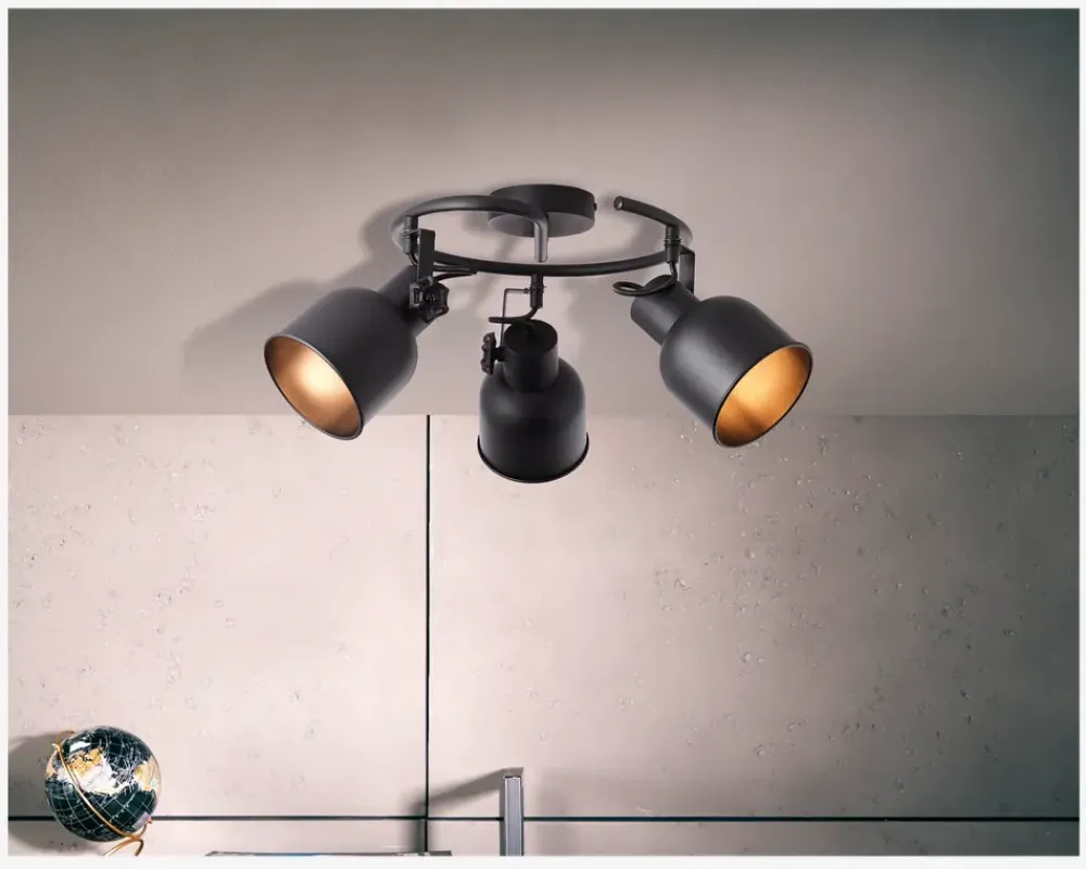 Sale Daells Bolighus Loftspot Spiral Rolet 3 Sort/Sand Ø.51cm