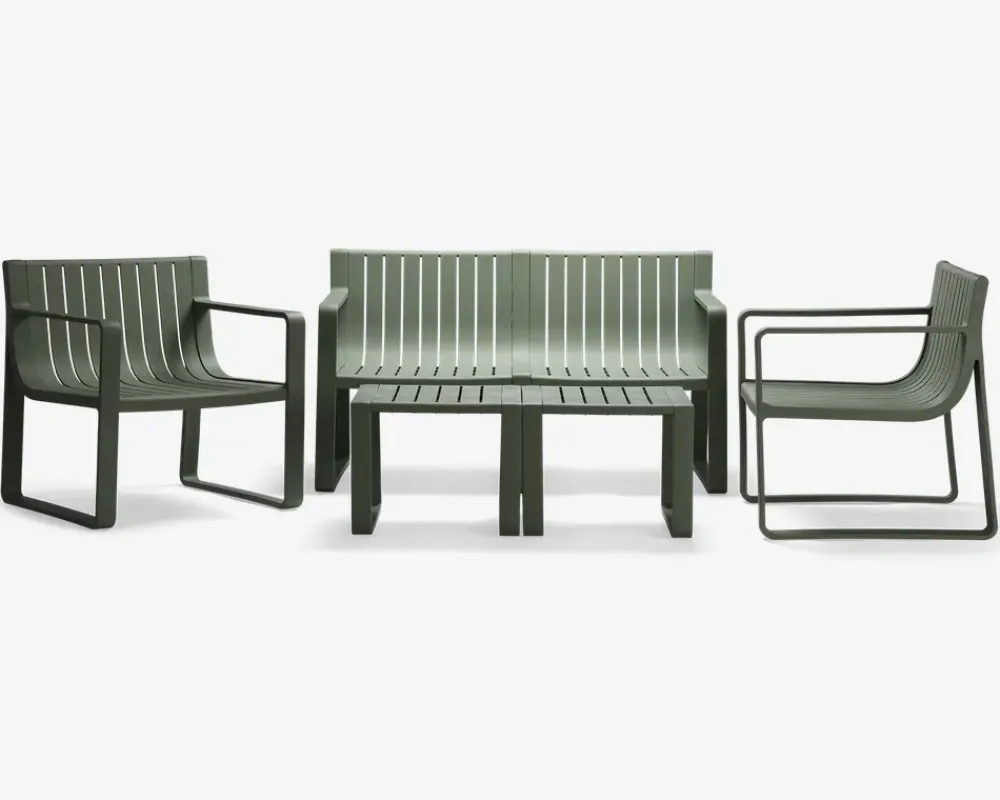 Outlet Daells Bolighus Loungesæt grøn plast 5 dele