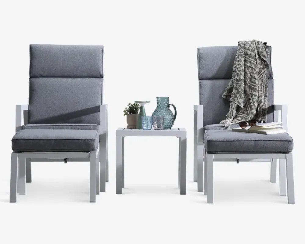 Clearance Daells Bolighus Loungesæt hvidlakeret komplet