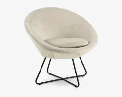 Best Daells Bolighus Loungestol beige/sort metalstel