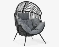 Clearance Daells Bolighus Loungestol Cozy i sort/grå