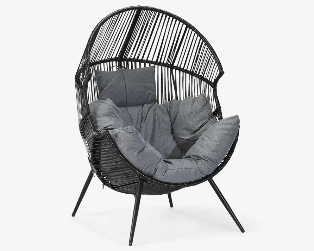 Clearance Daells Bolighus Loungestol Cozy i sort/grå