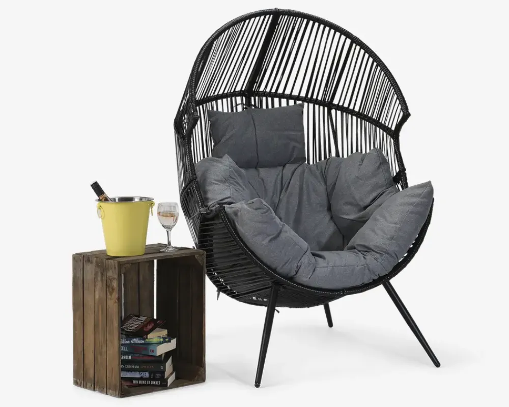 Clearance Daells Bolighus Loungestol Cozy i sort/grå