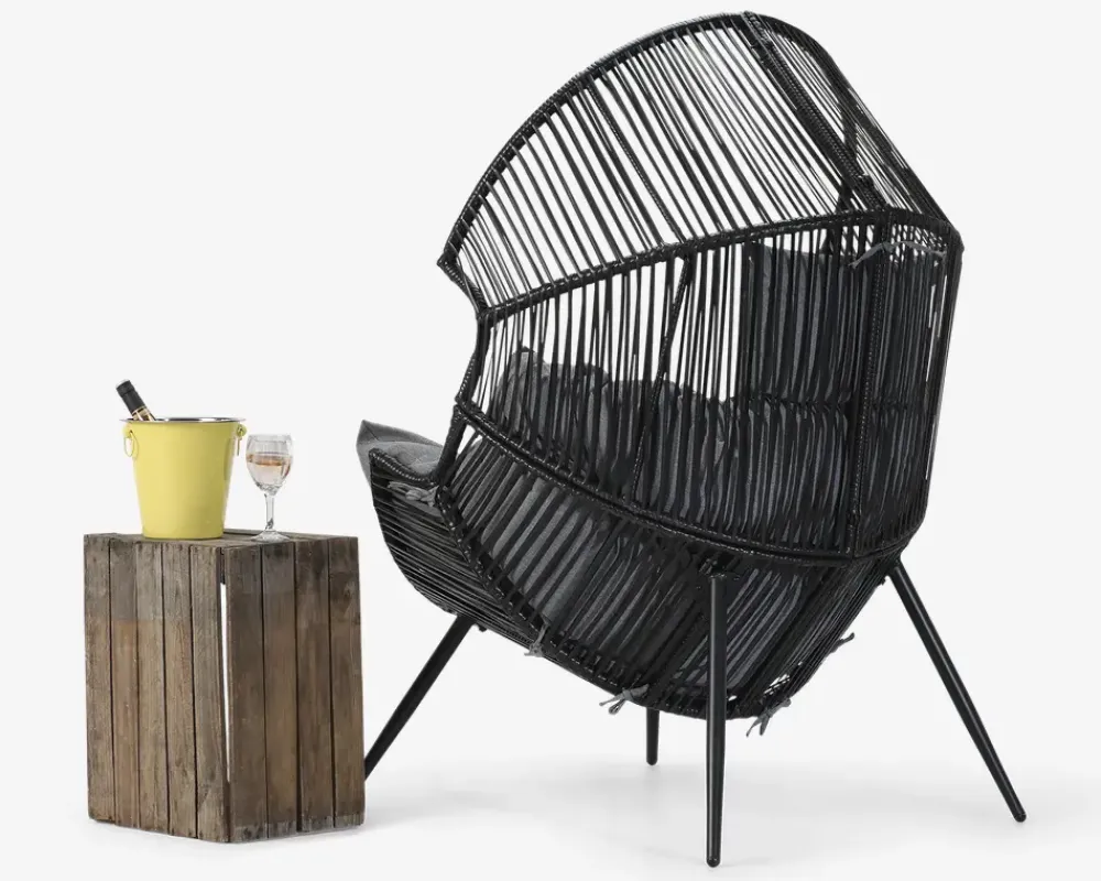 Clearance Daells Bolighus Loungestol Cozy i sort/grå