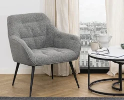 Best Daells Bolighus Loungestol grå møbelstof