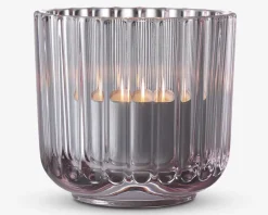 Best Daells Bolighus Lyngby fyrfadsstage glas pink H.6,5 cm Lyserød