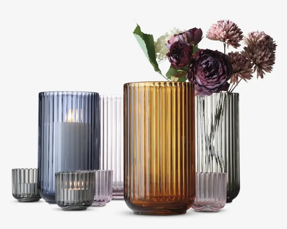 Sale Daells Bolighus Lyngby vase glas H.20 cm Blå