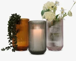 Hot Daells Bolighus Lyngby vase glas pink H.20 cm Lyserød