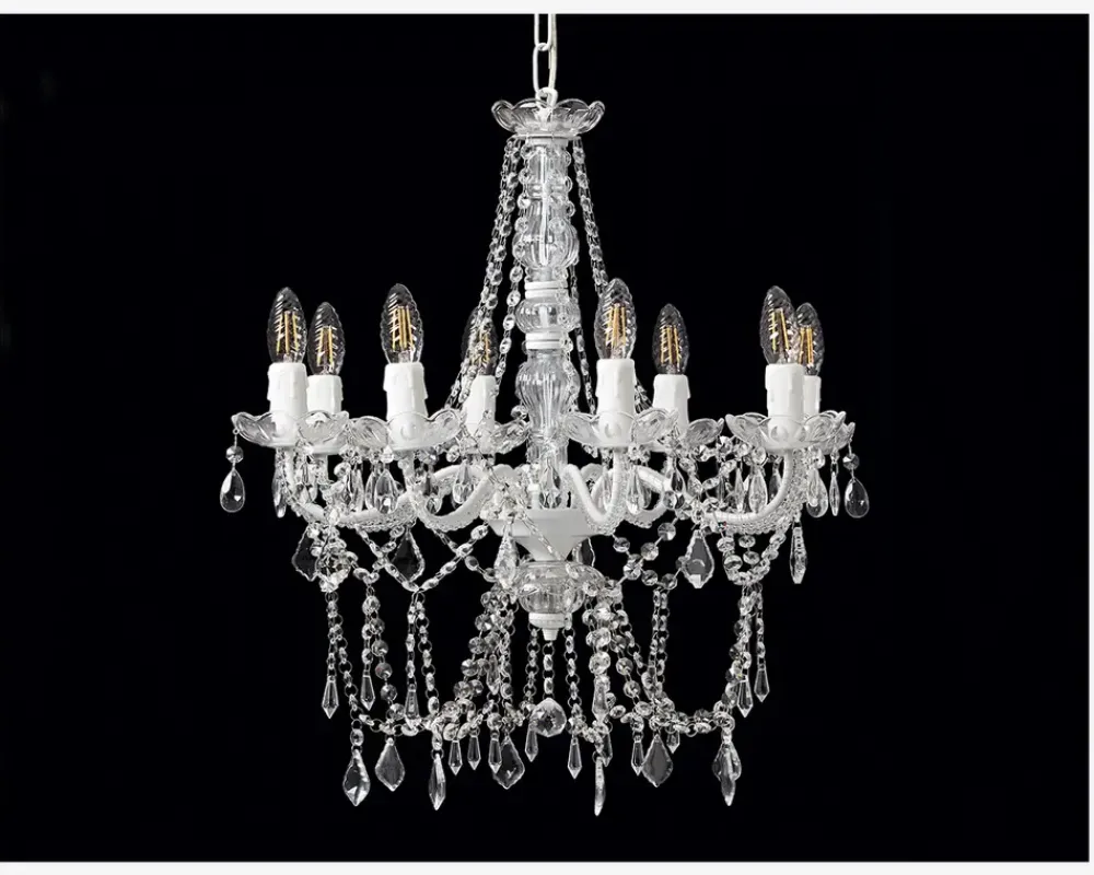 Outlet Daells Bolighus Lysekrone Imperial 8-armet Hvid Ø.55 cm