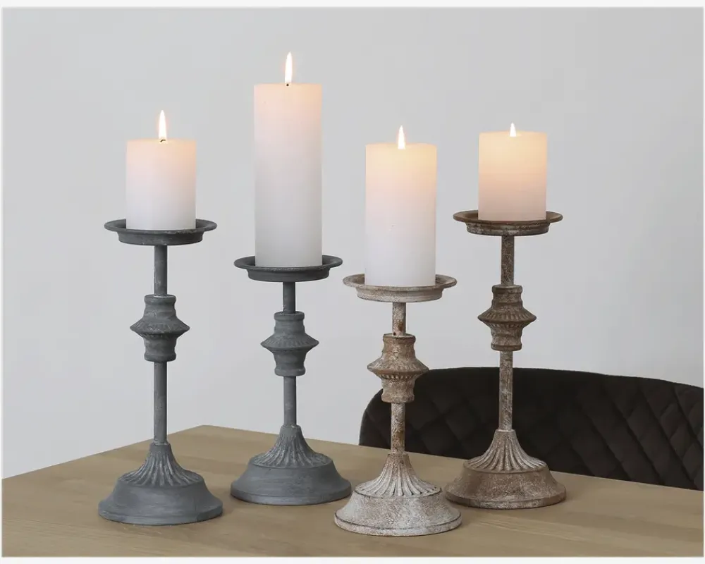 Best Daells Bolighus Lysestage Bloklys Grå H.24