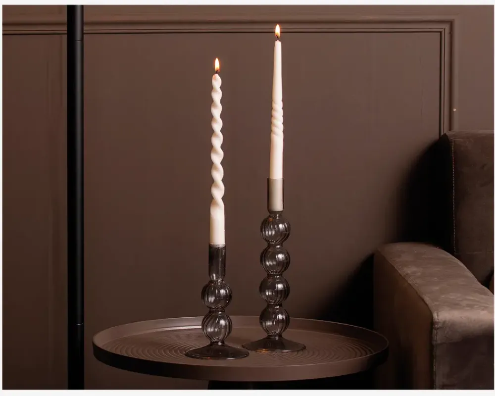 Discount Daells Bolighus Lysestage Bubbles H.16 cm Sort