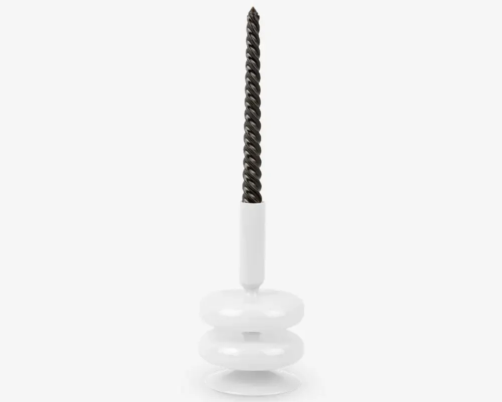 Hot Daells Bolighus Lysestage double bubble H.17 cm Hvid