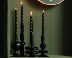 Outlet Daells Bolighus Lysestage double bubble H.17 cm Sort