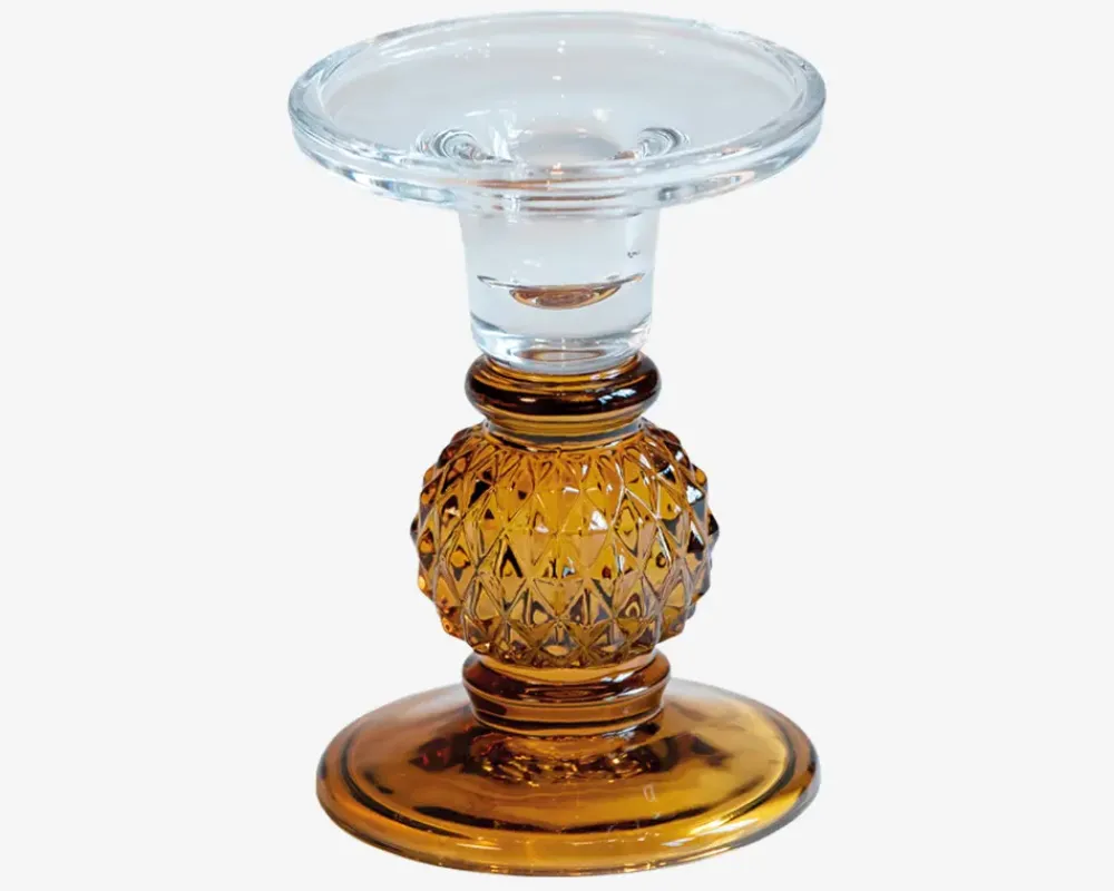 Discount Daells Bolighus Lysestage Klar/Amber H.13 cm