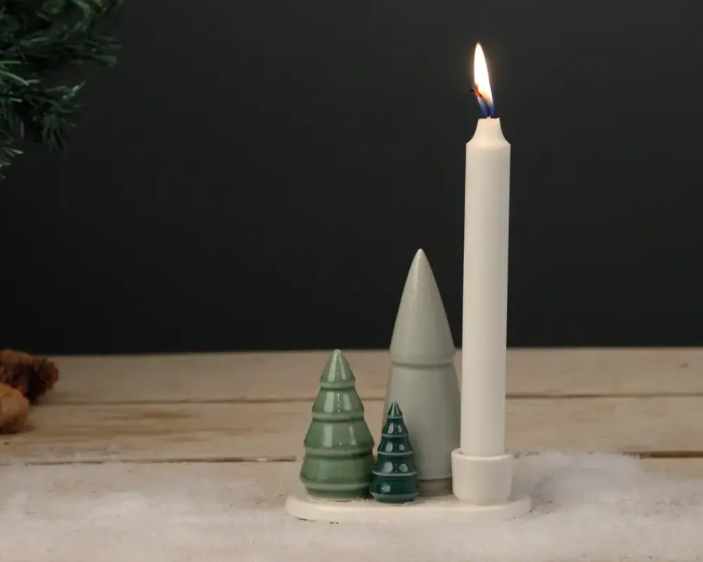 Sale Daells Bolighus Lysestage m. juletræer H.13xØ.7 cm