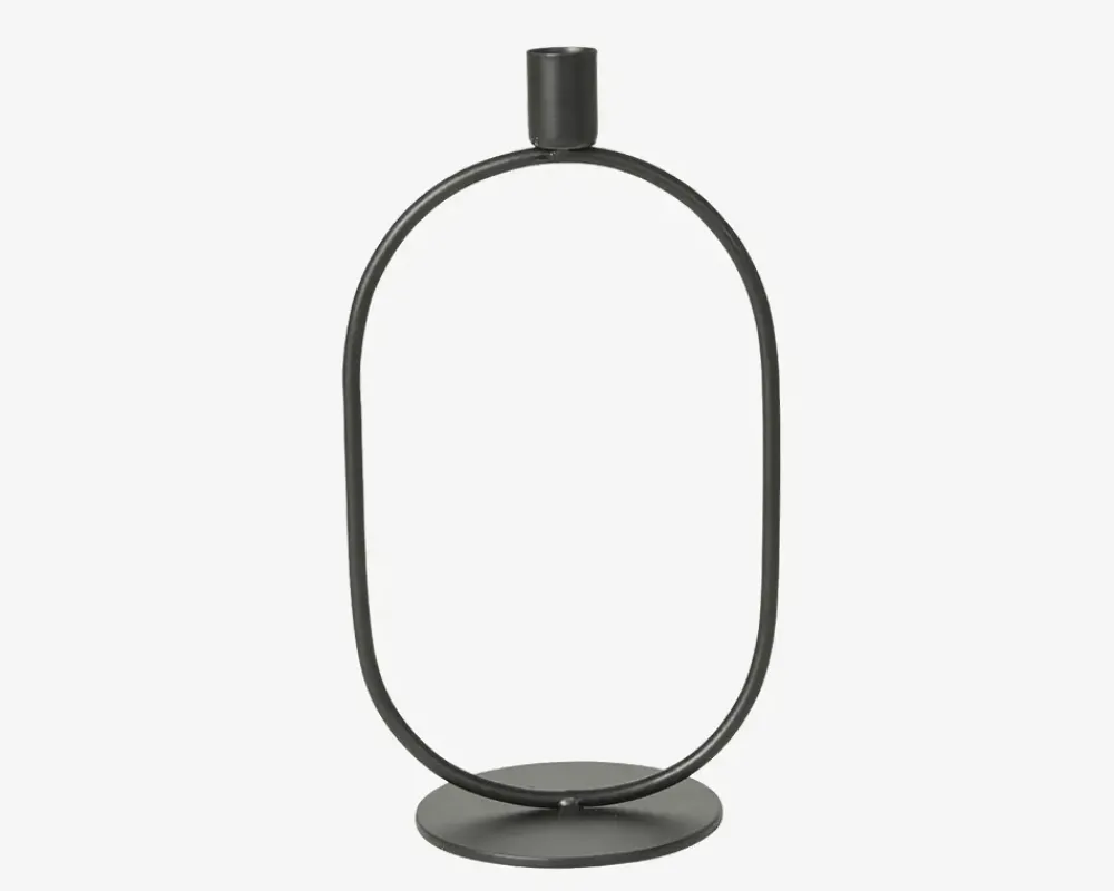 Outlet Daells Bolighus Lysestage Oval sort H.25 cm