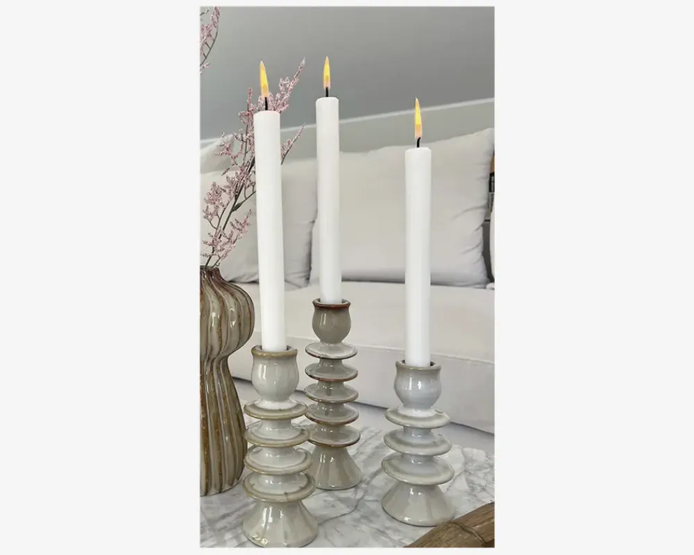 Outlet Daells Bolighus Lysestage sand H.19 cm