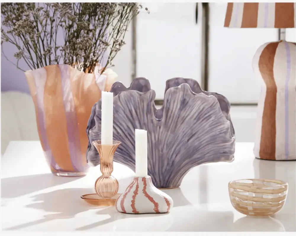 Sale Daells Bolighus Lysestage Tulip H.11,5 cm Orange