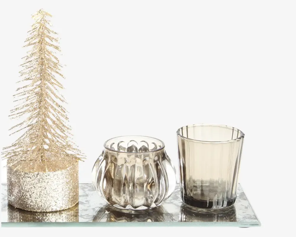 Hot Daells Bolighus Lysestager på Spejl Champagne