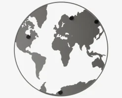 Best Daells Bolighus Magnettavle verden jern Ø.50 cm Grå