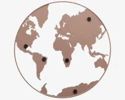 Hot Daells Bolighus Magnettavle verden jern Ø.50 cm Lyserød