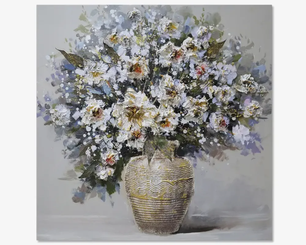 Online Daells Bolighus Maleri blomst vase 100x100 cm