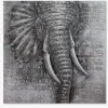 Best Daells Bolighus Maleri elefant grå 120x120 cm