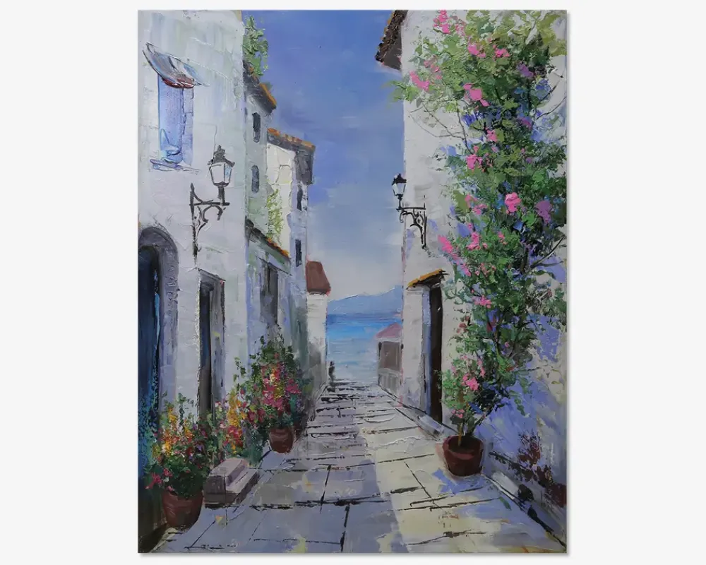 Discount Daells Bolighus Maleri huse/hav 80x100 cm