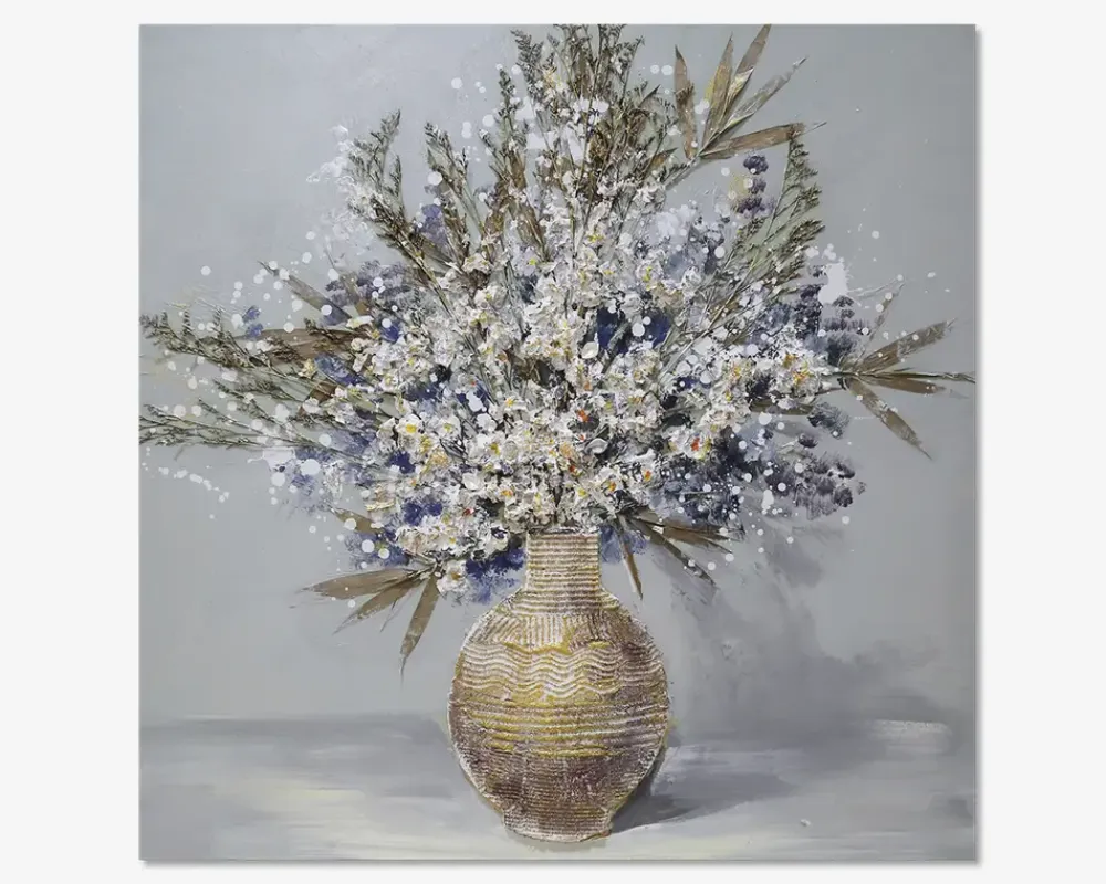 Discount Daells Bolighus Maleri små blomster vase 100x100 cm