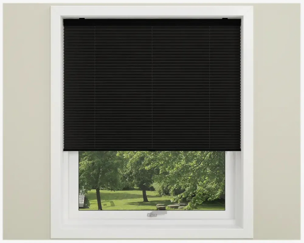 Clearance Daells Bolighus Mørk.Plisse Touch 90x210 cm Sort