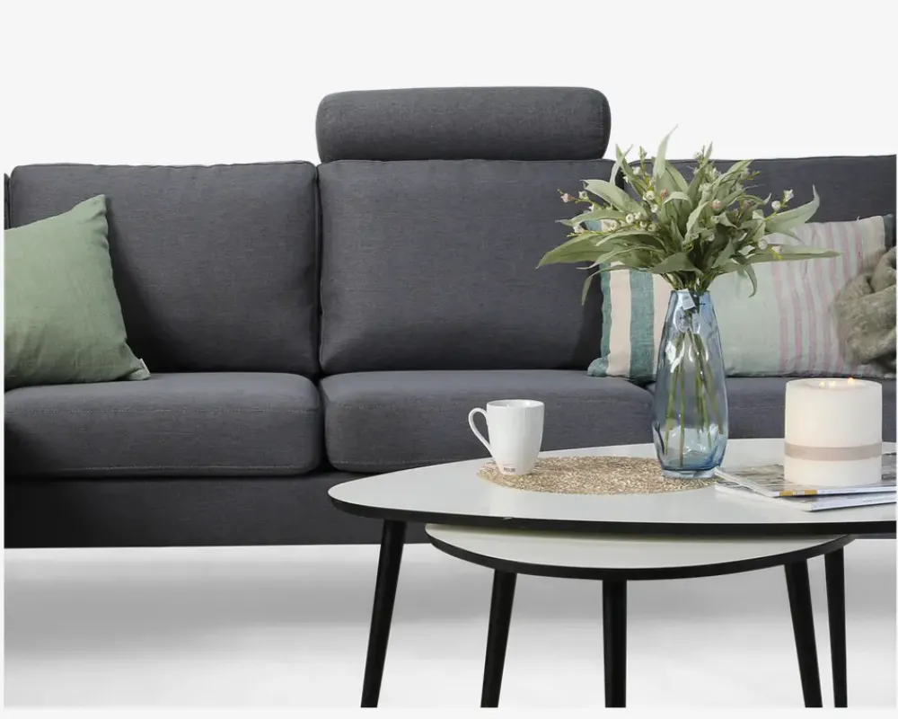 Hot Daells Bolighus Nakkepude Grå Slidstærkt Møbelstof