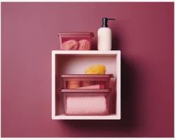 Best Daells Bolighus Opbevaringsboks Base 4,5 L Rhubarb Rød