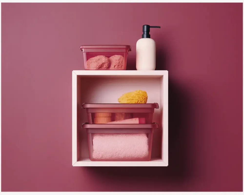 Best Daells Bolighus Opbevaringsboks Base 4,5 L Rhubarb Rød