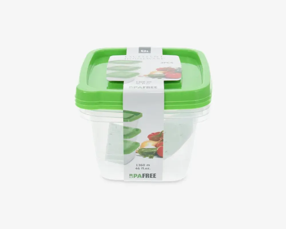 Discount Daells Bolighus Opbevaringsboks Grønt Sæt 3 stk.