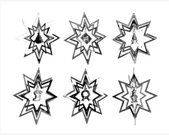 Sale Daells Bolighus Ornament 3D Stjerne Sølv Ass.