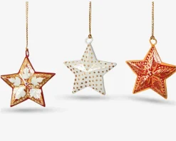 Hot Daells Bolighus Ornament stjerne træ ass H.5 cm