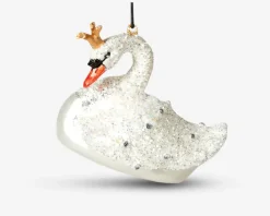 Hot Daells Bolighus Ornament svane glas 10x6x8 cm