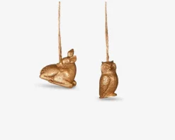 Discount Daells Bolighus Ornament ugle/rådyr guld ass H.5 cm