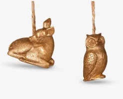 Discount Daells Bolighus Ornament ugle/rådyr guld ass H.5 cm