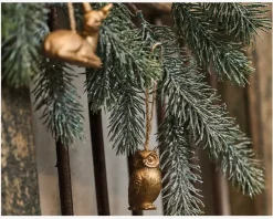 Discount Daells Bolighus Ornament ugle/rådyr guld ass H.5 cm